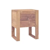 table de chevet vidaxl table de chevet 40 x 30 x 50 cm bois de teck solide