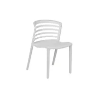 chaise sklum pack 2 chaises de jardin empilables mauz blanc