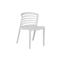 chaise sklum pack 4 chaises de jardin empilables mauz blanc