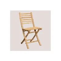 chaise de jardin sklum chaise de jardin pliante en bambou marilin bambou