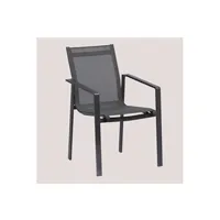 chaise de jardin sklum chaise de jardin empilable eika gris anthracite