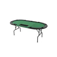 table haute vidaxl table de poker pliable pour 9 joueurs 3 plis ovale vert