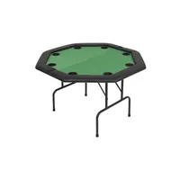 table haute vidaxl table de poker pliable pour 8 joueurs 2 plis octogonale vert
