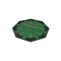 table haute vidaxl dessus de table de poker pour 8 joueurs 2 plis octogonal vert