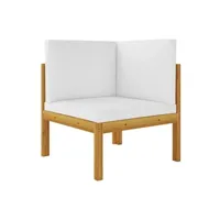 ensemble table et chaises vidaxl canapé d'angle de jardin avec coussins bois d'acacia massif