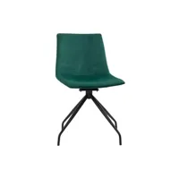fauteuil de bureau homcom chaise design pivotante 360° - chaise velours vert