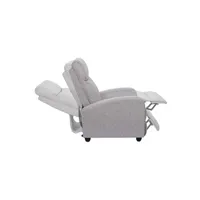 fauteuil de relaxation home deco factory fauteuil relaxation gris clair dream - gris clair