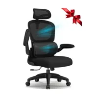 fauteuil de bureau daccormax chaise de bureau inclinable, appui-tête ajustable 10cm, dossier avec soutien lombaire ergonomique - - noir