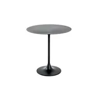 table d'appoint pegane table d'appoint coloris noir en acier - h 46 x ø 45 cm --