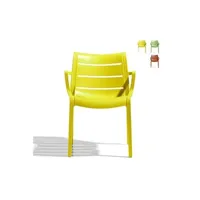 chaise de jardin scab design - chaise de bar de jardin design moderne scab sunset avec accoudoirs, couleur: jaune