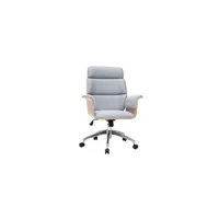 fauteuil de bureau miliboo fauteuil de bureau design en tissu gris et bois clair elon