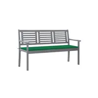 ensemble table et chaises vidaxl banc de jardin 3 places avec coussin 150 cm gris eucalyptus