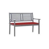 ensemble table et chaises vidaxl banc de jardin 2 places avec coussin 120 cm gris eucalyptus