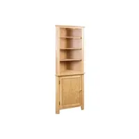 armoire de bureau vidaxl armoire d'angle 59 x 36 x 180 cm bois de chêne massif