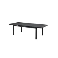 table de jardin vente-unique.com table de jardin extensible en aluminium 180/240cm - anthracite - nauru