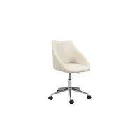 fauteuil de bureau vente-unique chaise de bureau - tissu - beige - hauteur ajustable - reza