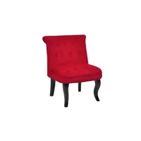 fauteuil de salon vente-unique fauteuil crapaud melosia - velours rouge