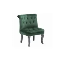 fauteuil de salon vente-unique fauteuil crapaud melosia - velours vert sapin