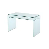 meubles tv vente-unique bureau stileos - 1 niche - verre trempé