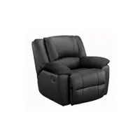 fauteuil de relaxation vente-unique fauteuil relax en cuir aroma - noir