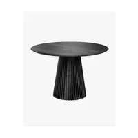 table de jardin pegane table de jardin ronde coloris noir en bois de mindi massif - diamètre 120 x hauteur 78 cm - marque