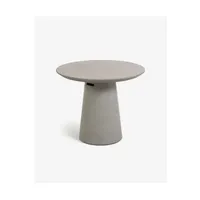 table de jardin pegane table de jardin ronde coloris naturel en ciment / fer- diamètre 90 x hauteur 74 cm - marque