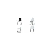 chaise visiteur et de réunion paperflow chaise visiteur cube, set de 2, noir