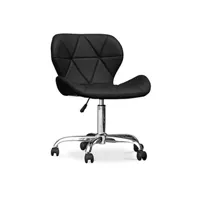 fauteuil de bureau generique chaise de bureau rembourrée pu - winka noir - acier, pp, cuir végétalien, nylon iconik interior