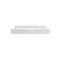 tiroir de lit pegane tiroir pour lit banquette coloris blanc - longueur 198 x hauteur 26 x profondeur 94 cm --