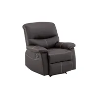 fauteuil de relaxation vente-unique.com fauteuil relax en simili marron canby