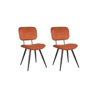 chaise label51 chaises à manger lot de 2 vic 49x60x87 cm rouille