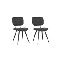 chaise label51 chaises à manger lot de 2 lux 49x60x87 cm anthracite