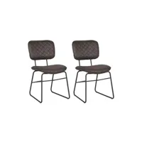 chaise label51 chaises à manger lot de 2 sev 49x60x87 cm anthracite