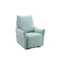 fauteuil de relaxation vente-unique.com fauteuil relax électrique en tissu bleu clair modoc