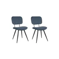 chaise label51 chaises à manger lot de 2 vic 49x60x87 cm bleu