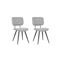 chaise label51 chaises à manger lot de 2 lux 49x60x87 cm zinc
