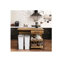 table de cuisine sobuy fsb71-pf table de cuisine meuble de rangement cuisine comptoir de cuisine avec