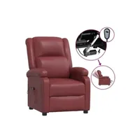 fauteuil de relaxation vidaxl fauteuil inclinable électrique rouge bordeaux similicuir