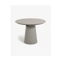 table de jardin pegane table de jardin ronde coloris naturel en ciment / fer- diamètre 120 x hauteur 74 cm - marque