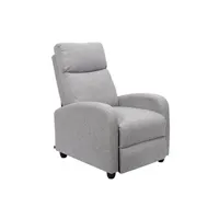 fauteuil de relaxation altobuy sofen - fauteuil de relaxation matelassé gris clair -