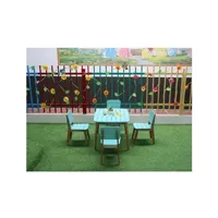 table de jardin vente-unique.com salle à manger de jardin bleue pour enfants en acacia - 4 chaises et 1 table - gozo de mylia