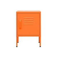 table de chevet vidaxl table de chevet orange 35x35x51 cm acier