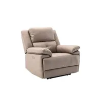 fauteuil de relaxation vente-unique.com fauteuil relax électrique en tissu taupe dolene
