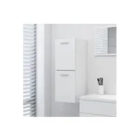 meuble de salle de bain vidaxl armoire de salle de bain blanc 30x30x80 cm aggloméré