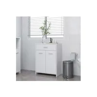 meuble de salle de bain vidaxl armoire de salle de bain blanc 60x33x80 cm aggloméré