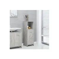 meuble de salle de bain vidaxl armoire de salle de bain gris béton 30x30x95 cm aggloméré