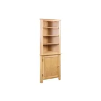 armoire de bureau vidaxl armoire d'angle 59 x 36 x 180 cm bois de chêne massif