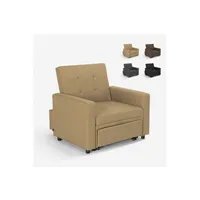 fauteuil de relaxation le roi du relax fauteuil convertible lit 1 place avec accoudoirs design moderne brooke