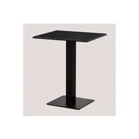 table de chevet sklum table de bar carrée en marbre livanto noir ?? 60 cm 75 cm