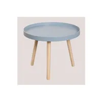 table basse sklum table d'appoint ronde en bois (ø50 cm) sigma gris dauphin 42 cm